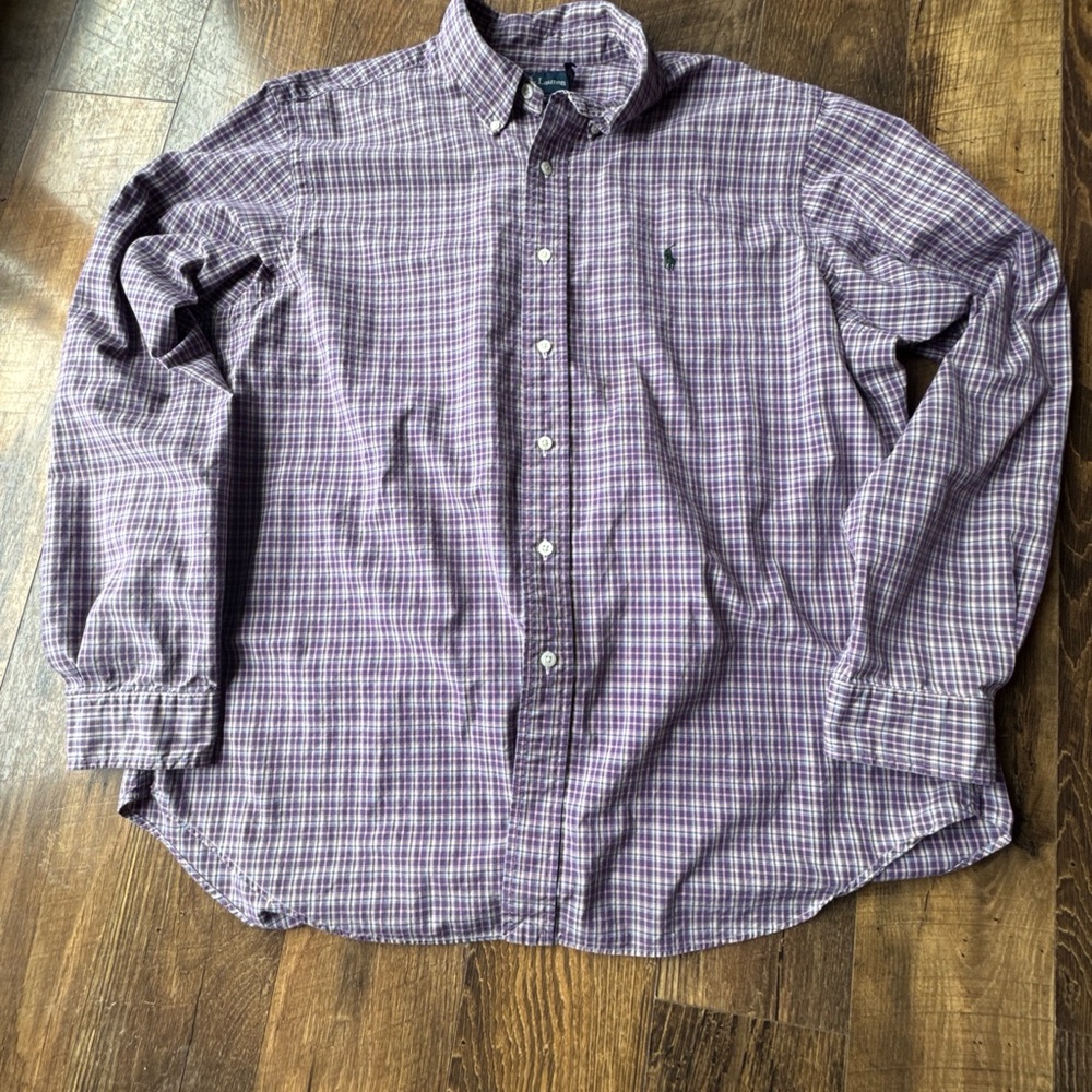 Ralph Lauren Men's Purple Plaid Shirt